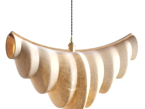 Modern Wave Mesh Fabric Pendant Lamp 1311 Modelo 3D