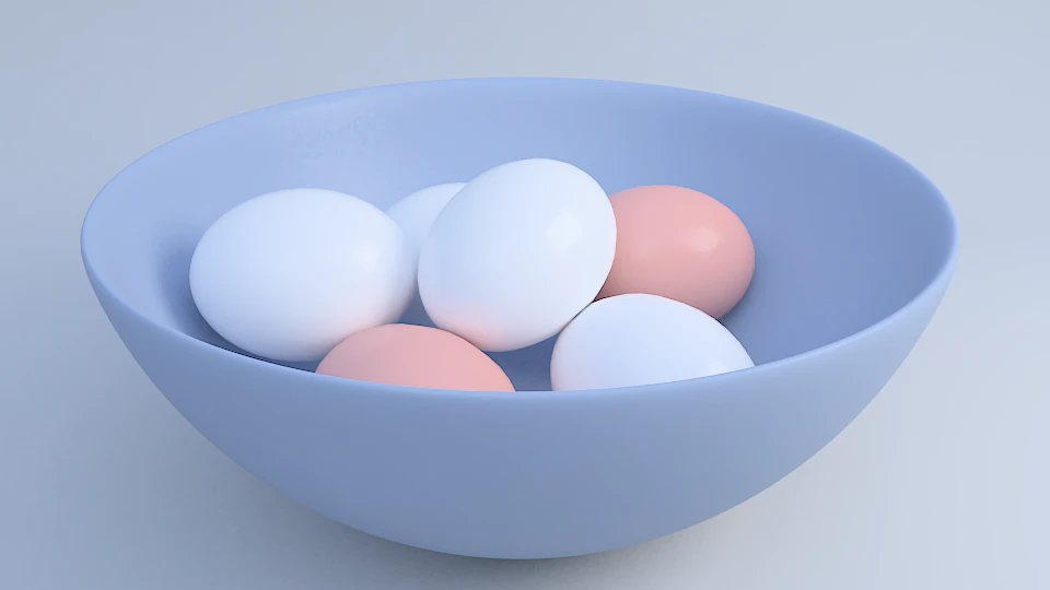 egg bowl 3D Model .c4d .max .obj .3ds .fbx .stl .blend 