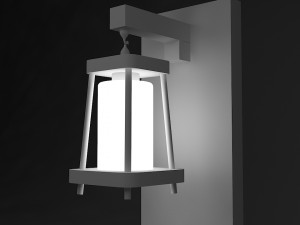 wooden wall light 3D-Modell