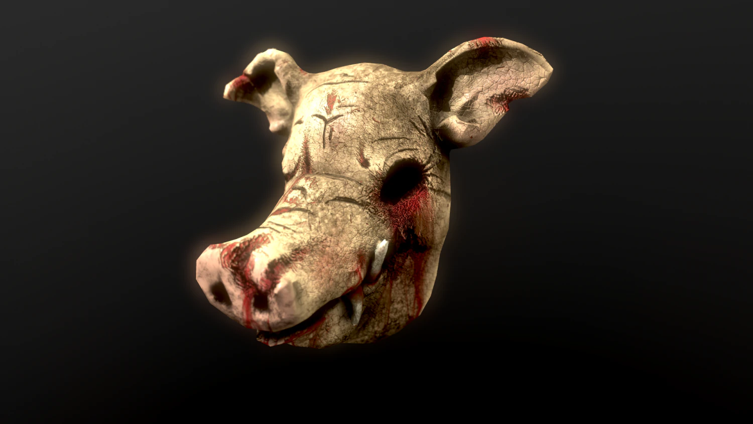 pigs head mask 3D Model .c4d .max .obj .3ds .fbx .stl .blend 