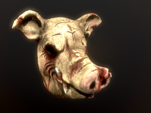 pigs head mask Modelo 3D