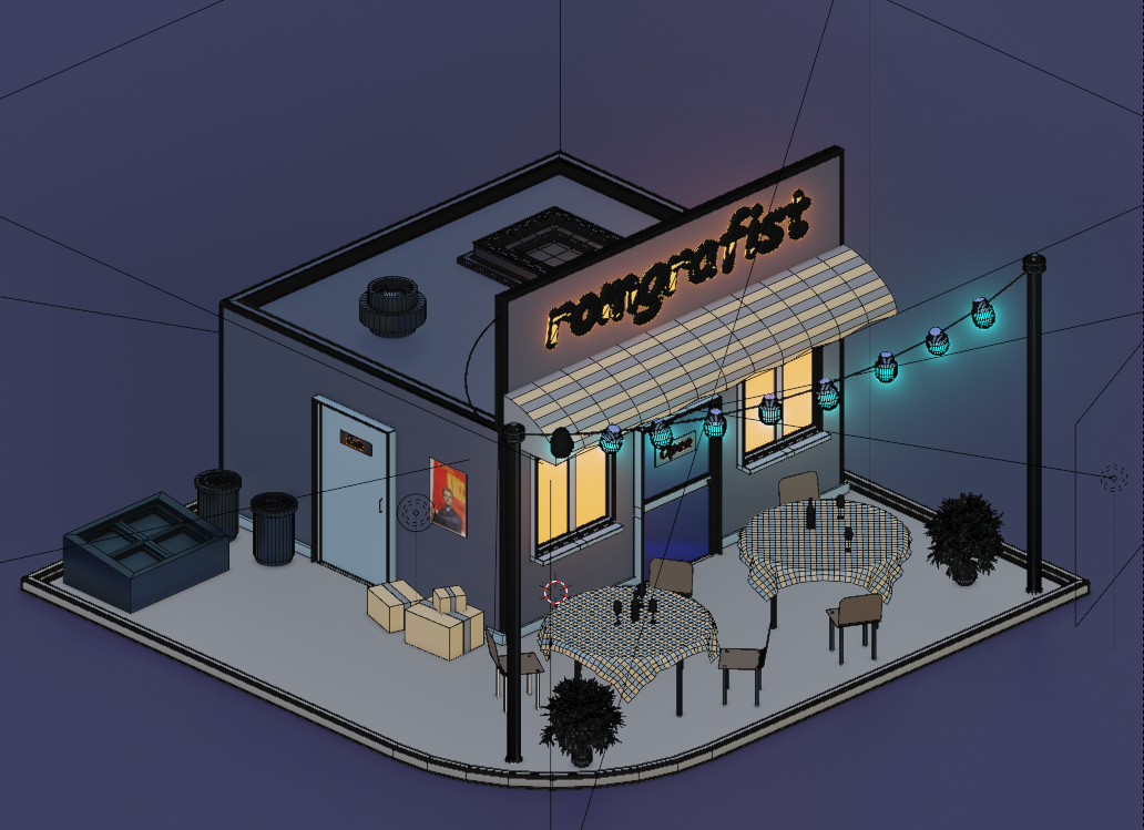 Scene cafe Free 3D Model in Fantasy 3DExport