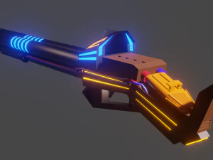 Sci-fi shotgun-flamethrower 3D Model
