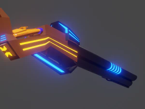 Sci-fi shotgun-flamethrower 3D Model