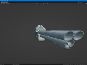 Sci-fi shotgun-flamethrower 3D Model