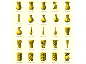 50 vases 3D-Druckmodell