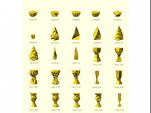 50 vases 3D-Druckmodell