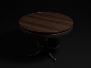 wooden round table 3D Model