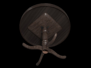 wooden round table 3D Model