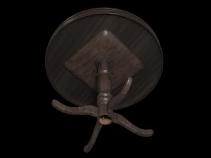 wooden round table 3D Model