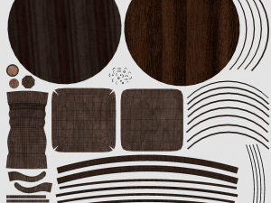 wooden round table 3D Model