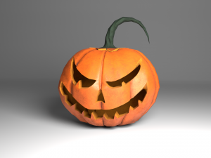the halloween pumpkin low-poly Model 3D