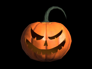 the halloween pumpkin low-poly Model 3D