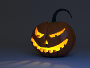 the halloween pumpkin low-poly Model 3D