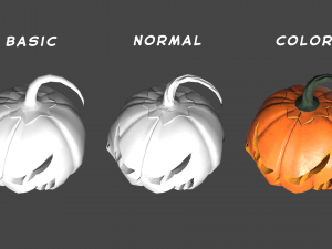 the halloween pumpkin low-poly Model 3D