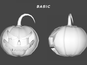 the halloween pumpkin low-poly Model 3D