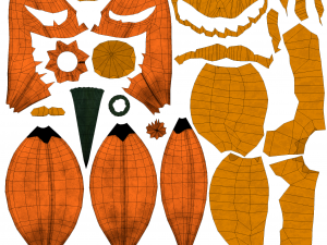 the halloween pumpkin low-poly Model 3D