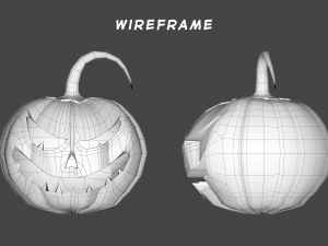 the halloween pumpkin low-poly Model 3D