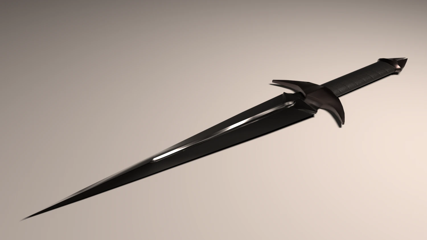 long dagger 3D Model .c4d .max .obj .3ds .fbx .stl .blend 