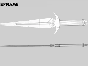 long dagger 3D Model