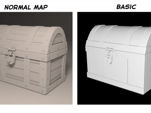 low-poly rusted chest 3D Model