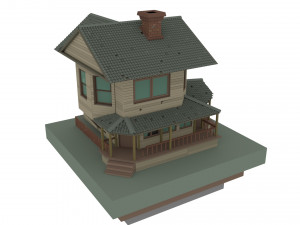 low poly haunted house 3D Model