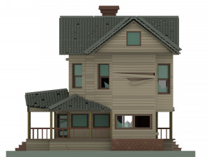low poly haunted house 3D Model