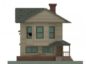 low poly haunted house 3D Model