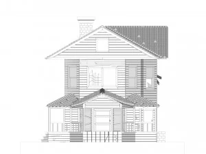 low poly haunted house 3D Model