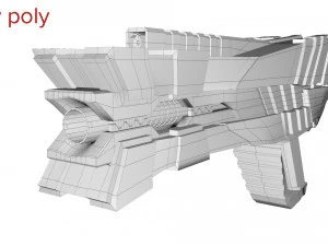 lan&ccedil;ador de fic&ccedil;&atilde;o cient&iacute;fica Modelo 3D