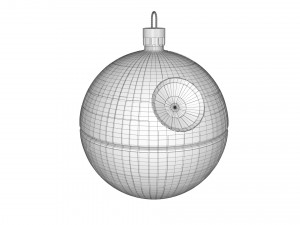 death star christmas tree decoration Modello 3D
