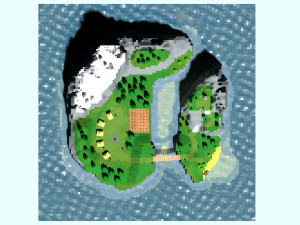 low poly island in the ocean Model 3D
