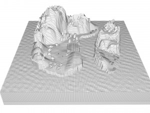 low poly island in the ocean Model 3D