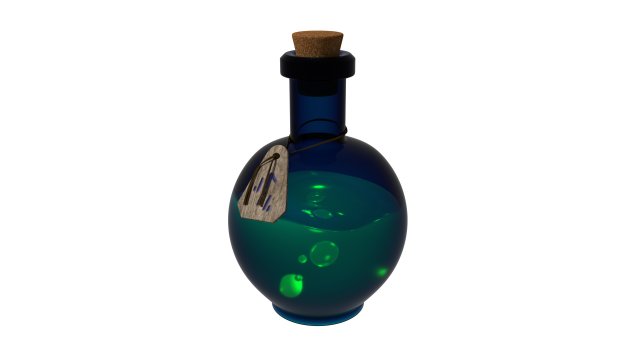 potion bottle Model 3D .c4d .max .obj .3ds .fbx .stl .blend 