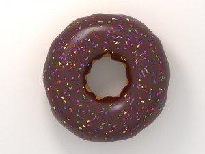chocolate donut with sprinkles Modèle 3D