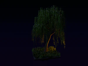 버드나무 3D 모델