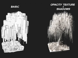 버드나무 3D 모델