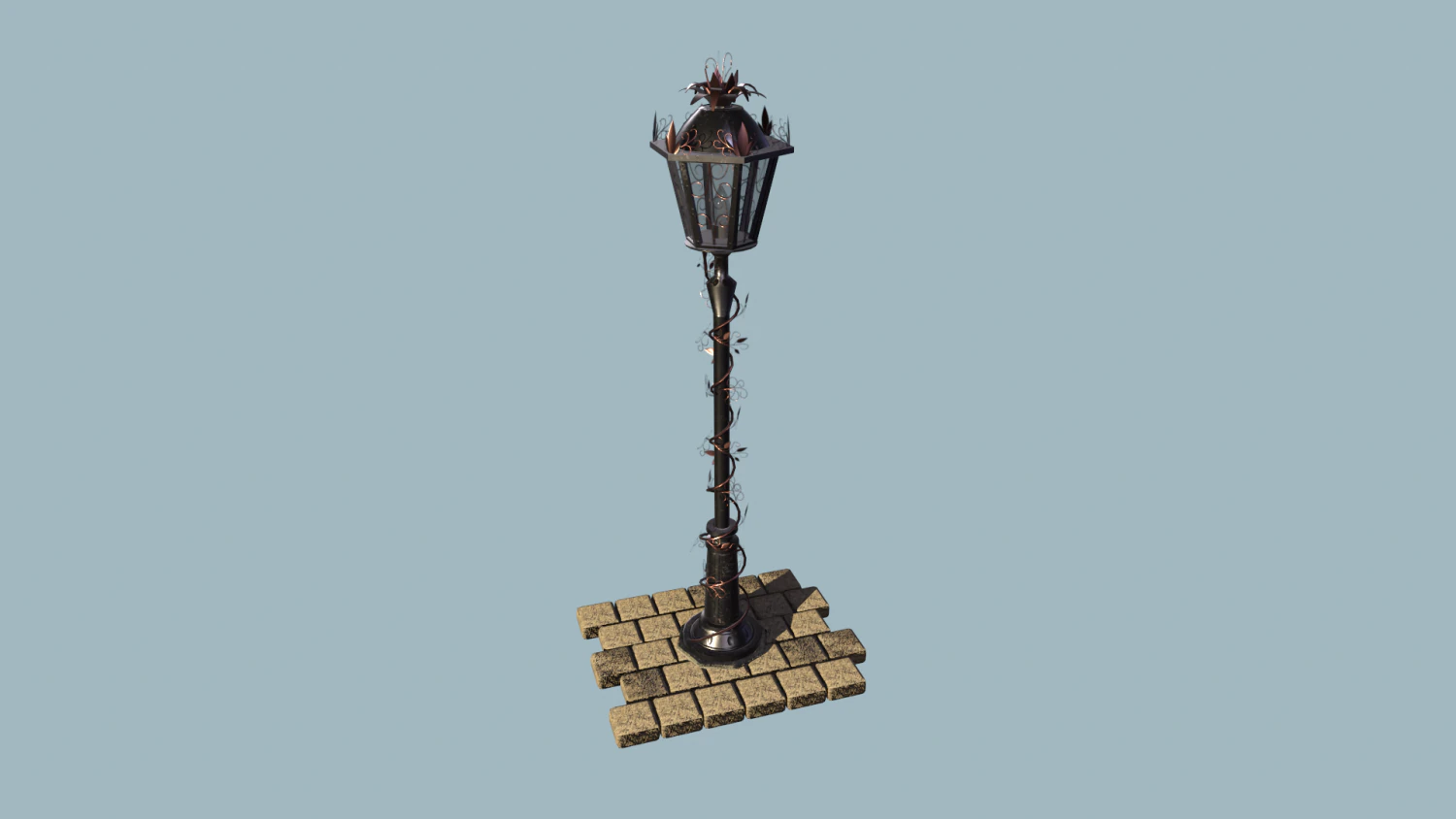 street lantern 3D Model .c4d .max .obj .3ds .fbx .stl .blend 
