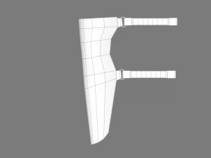 low-poly bow and quiver 3D Model