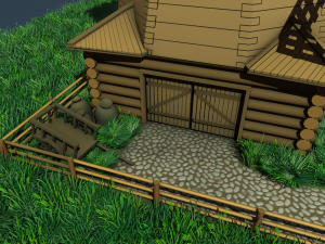 low-poly windmill Modèle 3D
