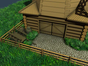 low-poly windmill 3D Model