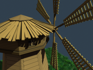 low-poly windmill Modèle 3D