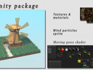 low-poly windmill Modèle 3D