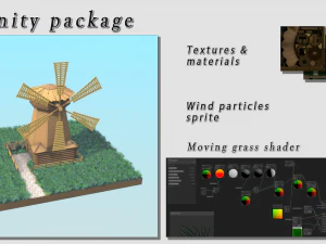 low-poly windmill 3D Model