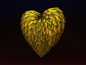 the scaled heart for valentines day 3Dプリントモデル