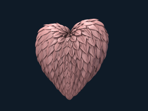 the scaled heart for valentines day 3D Print Model