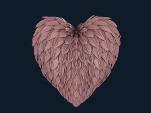 the scaled heart for valentines day 3D Print Model