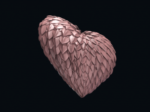 the scaled heart for valentines day 3D Print Model