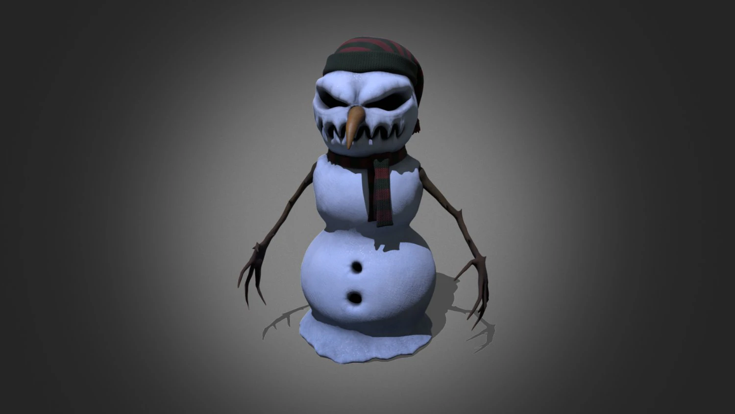 Evil snowman 3D Model .c4d .max .obj .3ds .fbx .stl .blend