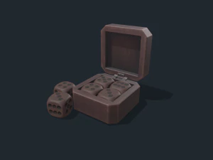 Scatola per dadi in legno Modello 3D